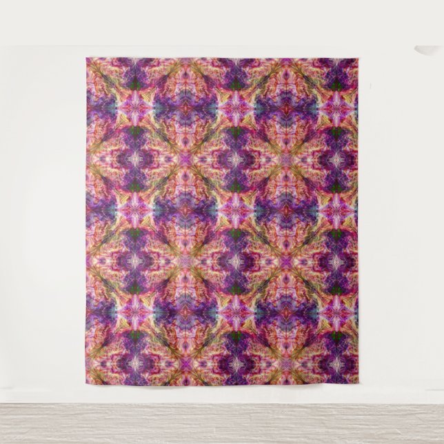 Orange Fire Vapours Tapestry (Front)