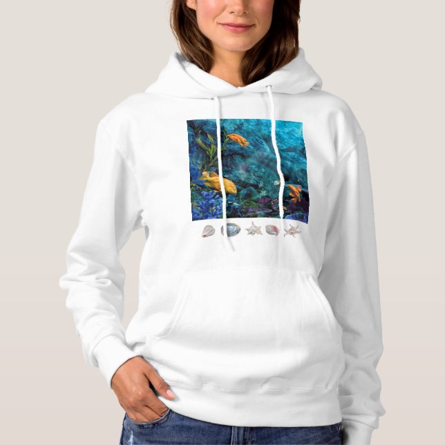 ORANGE FISH BLUE OCEAN HOODIE (Front)