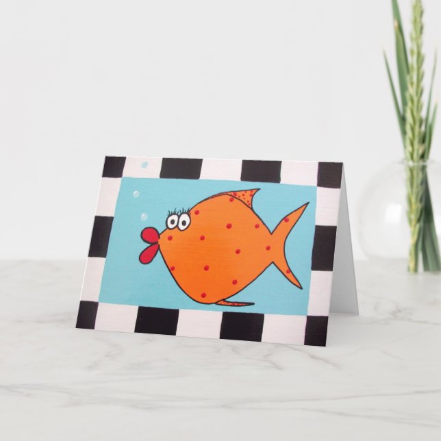 Orange Fish Note Card (Front)