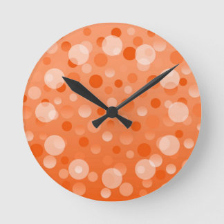 Orange Fizz 'Bubbles' clock round