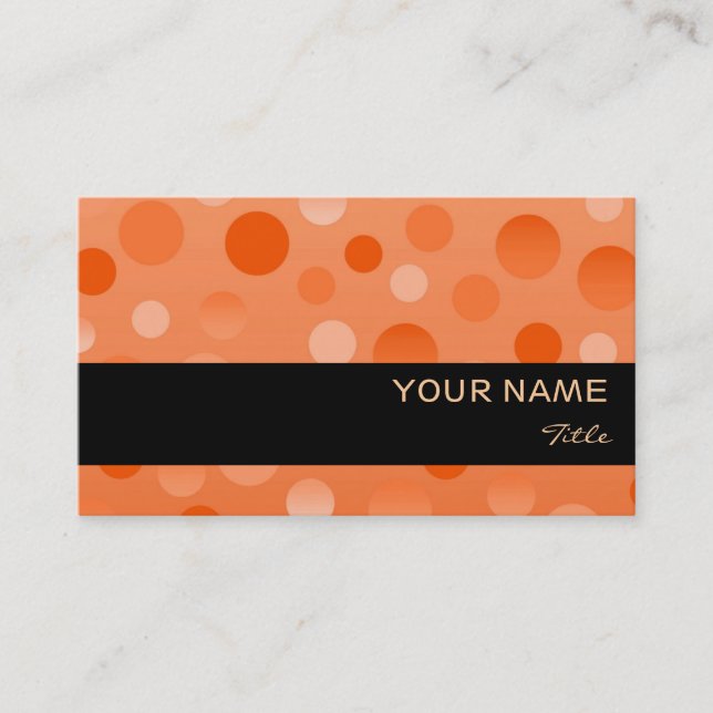 Orange Fizz business card template black stripe (Front)