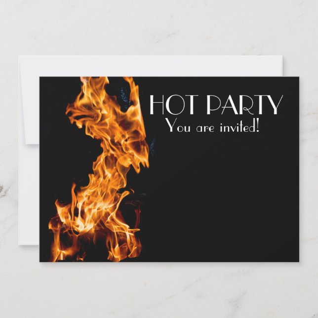Orange flame invitation (Front)