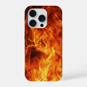 Orange flame iPhone 15 pro case
