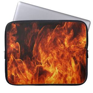Orange flame laptop sleeve