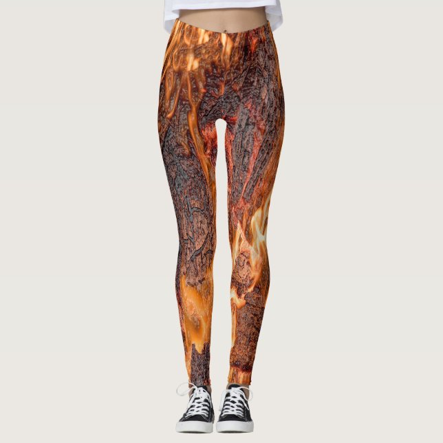 Orange flame leggings (Front)