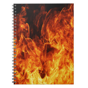 Orange flame notebook