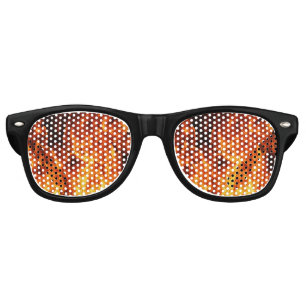 Orange flame retro sunglasses