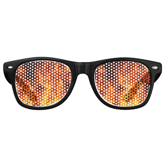 Orange flame retro sunglasses (Front)