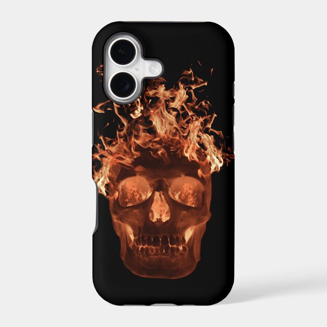 Orange Flame Skull iPhone 5G Case (Back)
