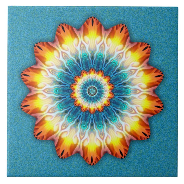 Orange Flame Tile (Front)