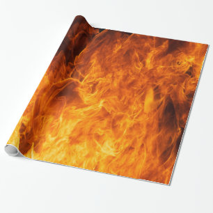 Orange flame wrapping paper