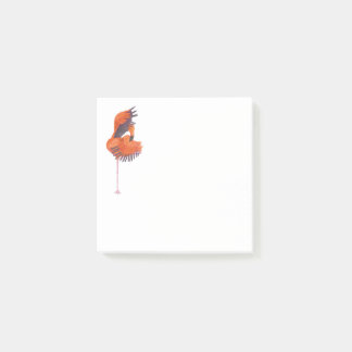 Orange Flamingo in Dance Pose Post-it Notes