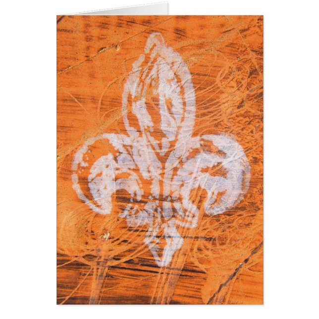 Orange Fleur-de-lis Mixed Media (Front)