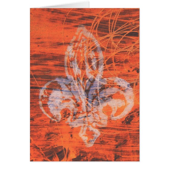 Orange Fleur-de-lis Mixed Media 2 (Front)