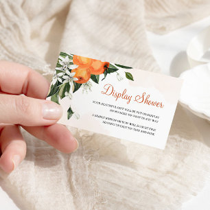Orange Floral Display Shower Enclosure Card
