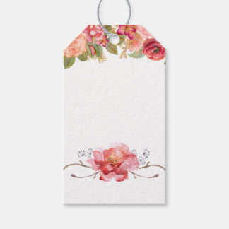 Orange Floral Gift Tag,  Customisable Text, Gift Tags