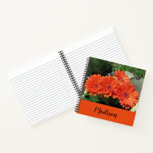 Orange Floral Photography  Notebook