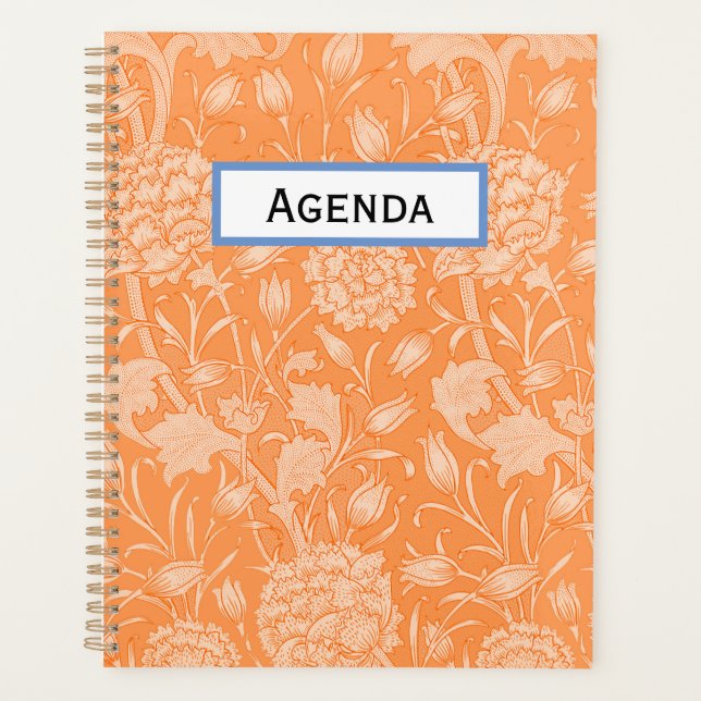 Orange Floral Planner (Front)