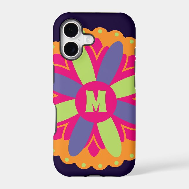 Orange floral shapes illustration (Back)