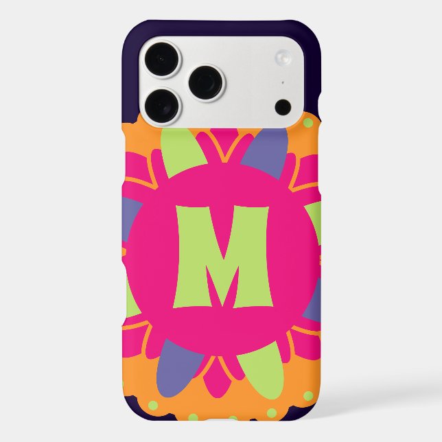 Orange floral shapes illustration (Back)