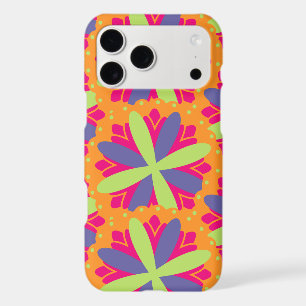 Orange floral shapes illustration