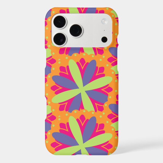 Orange floral shapes illustration (Back)