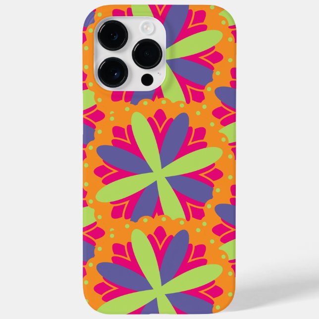 Orange floral shapes illustration Case-Mate iPhone case (Back)