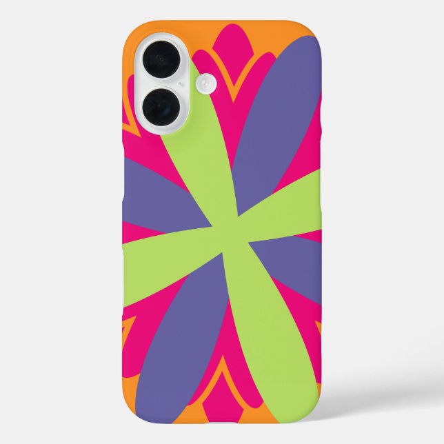 Orange floral shapes illustration Case-Mate iPhone case (Back)