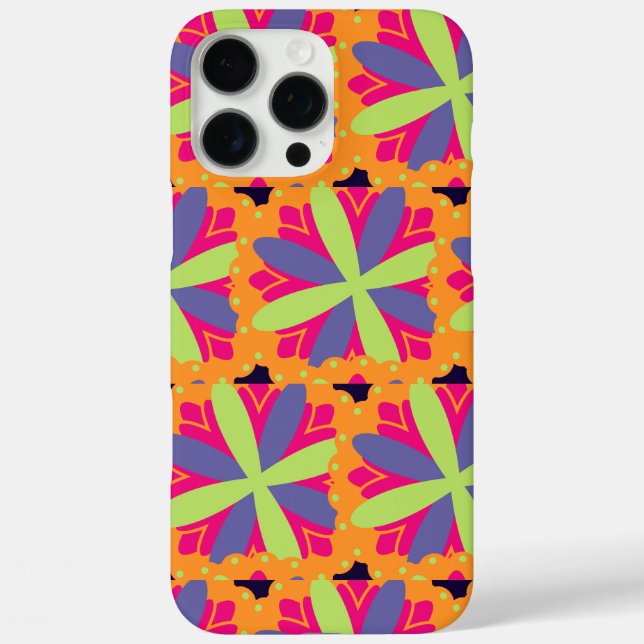 Orange floral shapes illustration Case-Mate iPhone case (Back)