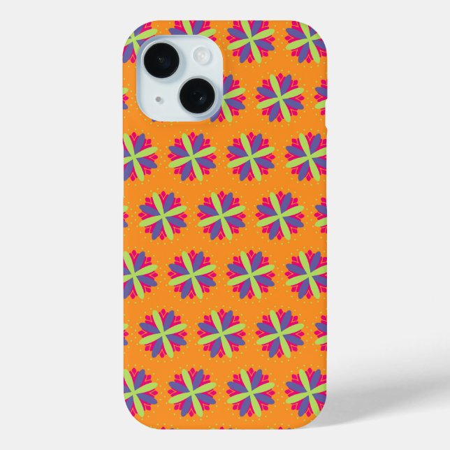 Orange floral shapes illustration Case-Mate iPhone case (Back)