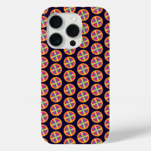 Orange floral shapes illustration iPhone 15 pro case