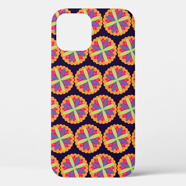 Orange floral shapes illustration Case-Mate iPhone case (Back)