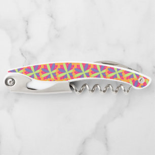 Orange floral shapes illustration corkscrew