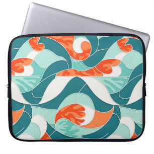 orange flow laptop sleeve
