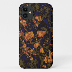 Orange flower against leaf camouflage pattern Case-Mate iPhone case