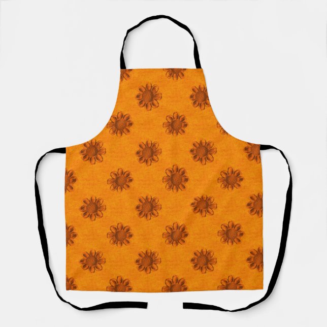 Orange flower apron (Front)