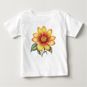 Orange Flower Baby T-Shirt