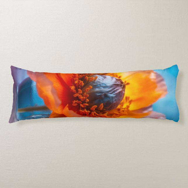 Orange Flower  Body Cushion (Front)