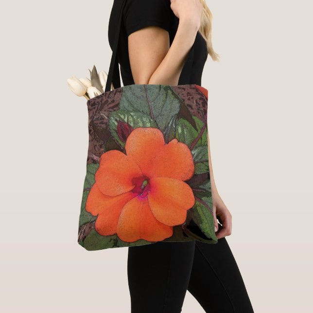 Orange Flower Closeup Tote Bag (Close Up)