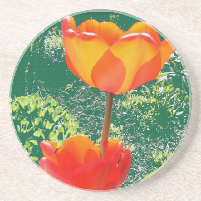 Orange Flower Coaster (Front)