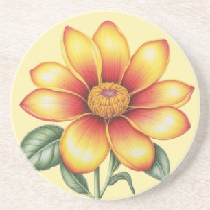 Orange Flower Coaster