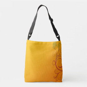 Orange Flower Crossbody Bag