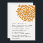 Orange Flower Design Wedding Invitations<br><div class="desc">Stylish wedding invitations.</div>