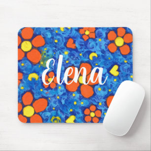 Orange Flower In Water Mouse Pad