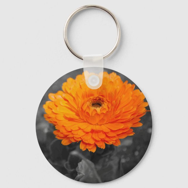 Orange Flower Key Ring (Front)