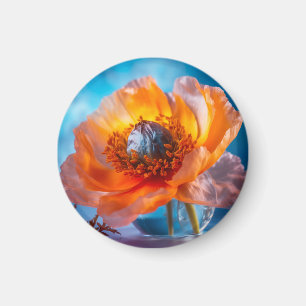 Orange Flower Magnet