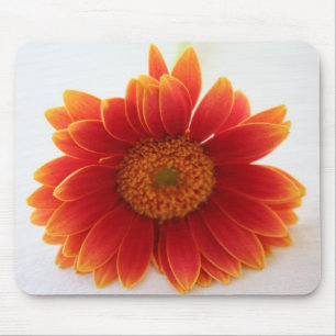 orange flower mouse pad