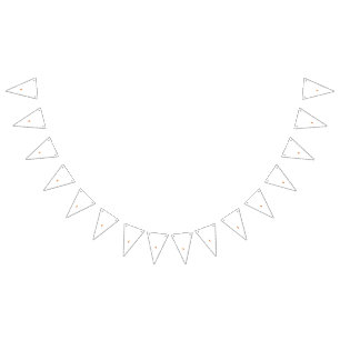 Orange flower petal with red interior lines. bunting