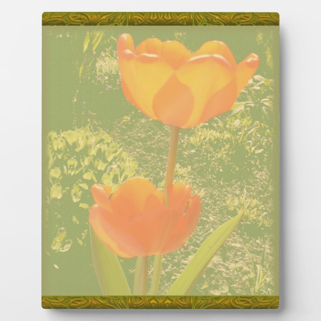 Orange Flower Plaque (Front)
