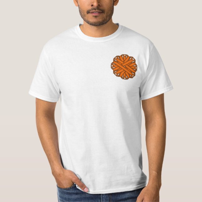 Orange Flower Ribbon T-Shirt (Front)